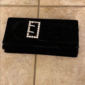 Black formal clutch